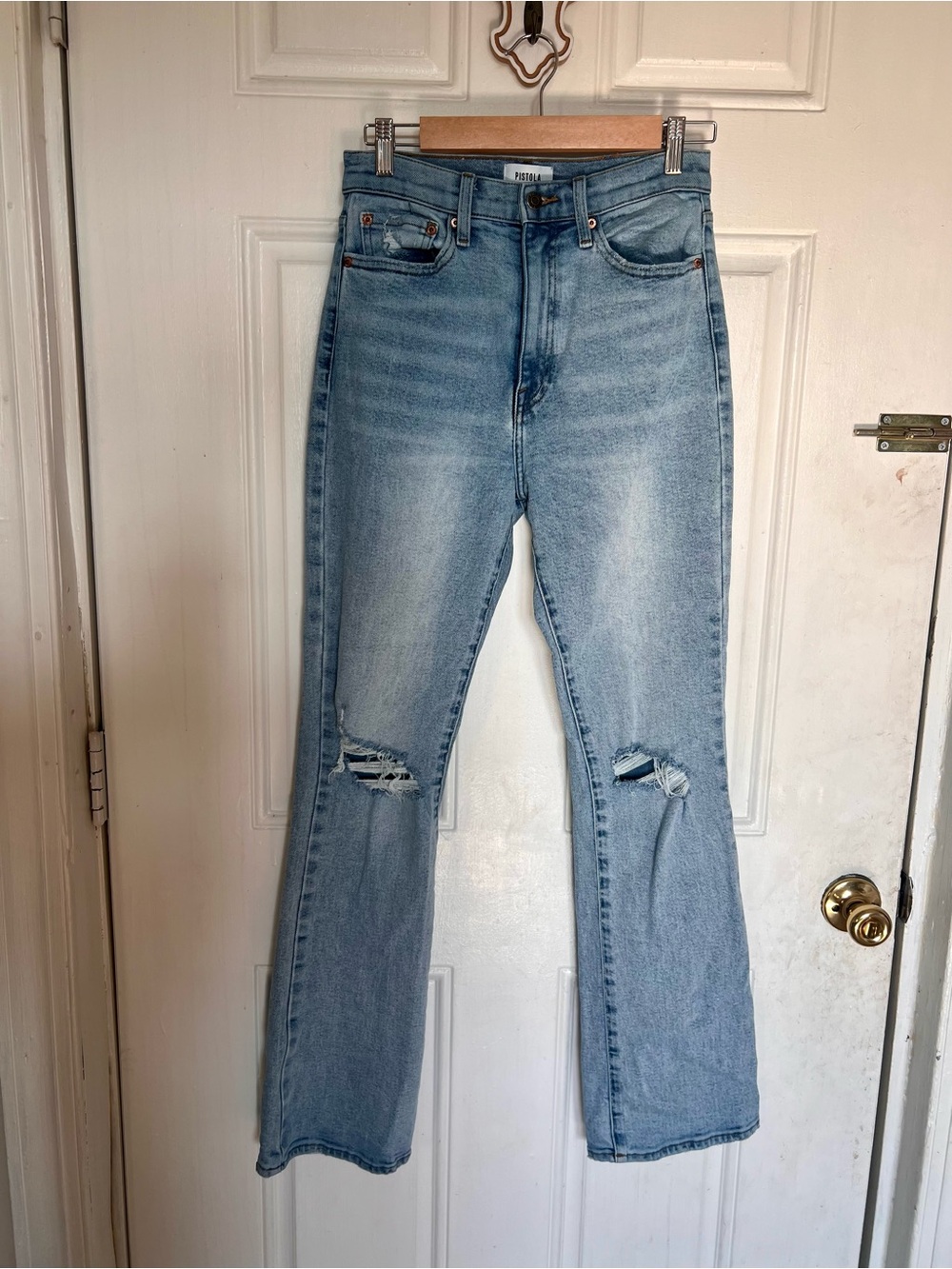 Pistola | High-Rise Light Blue Distressed Women’s Jeans